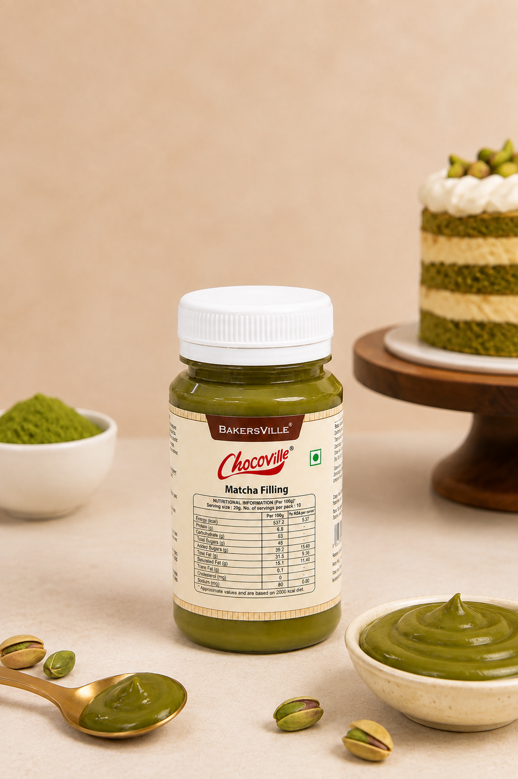 Bakersville Chocoville Matcha Filling 200gm