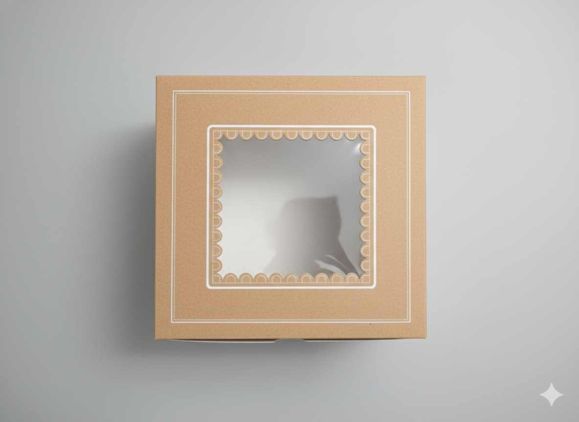 Window Cake Box Size 10x10x5 Inch (Pack of 10)