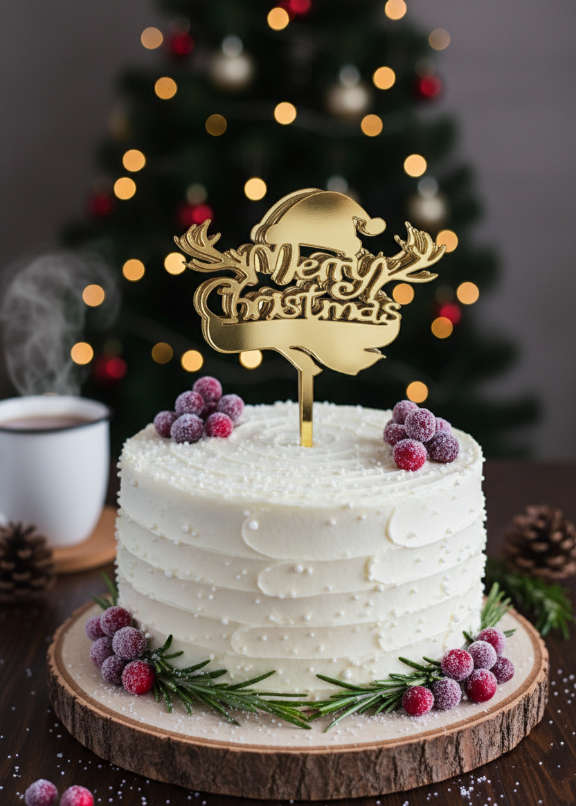 Christmas Acrylic Topper Pack Of 10 Size 3 inch