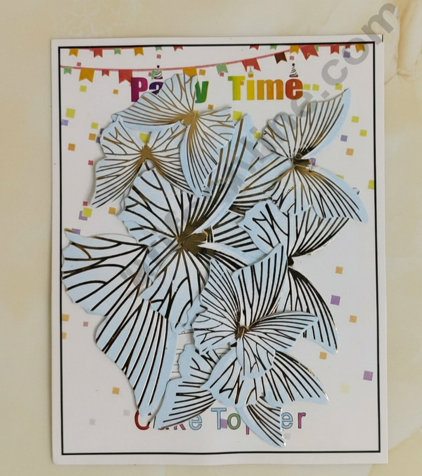 Butterfly Pack Of 10 Light Blue