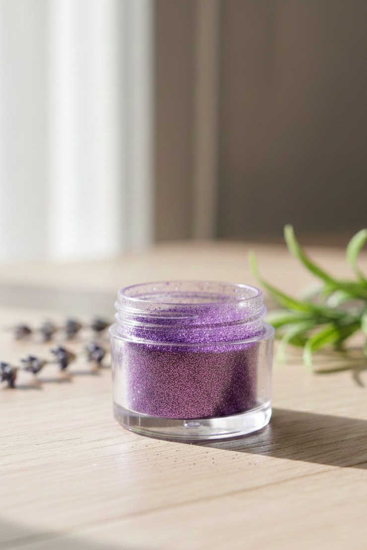 purple glitter