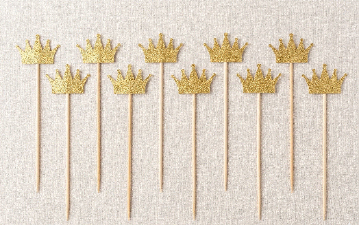 Golden Crown Topper Pack Of 10 (LWA-013)