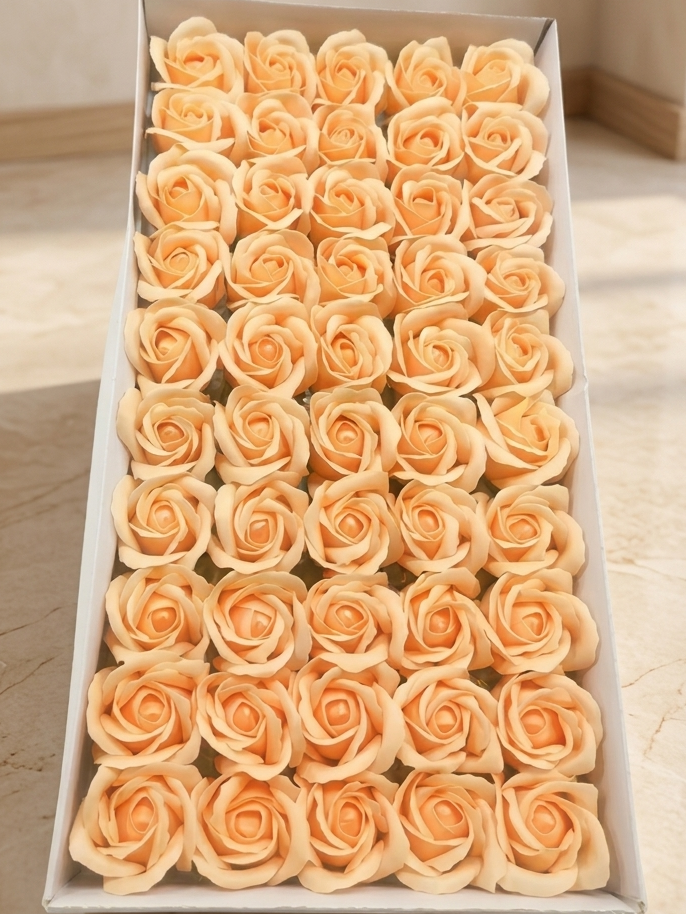 Artificial Peach Scented Rose Pack of 50
