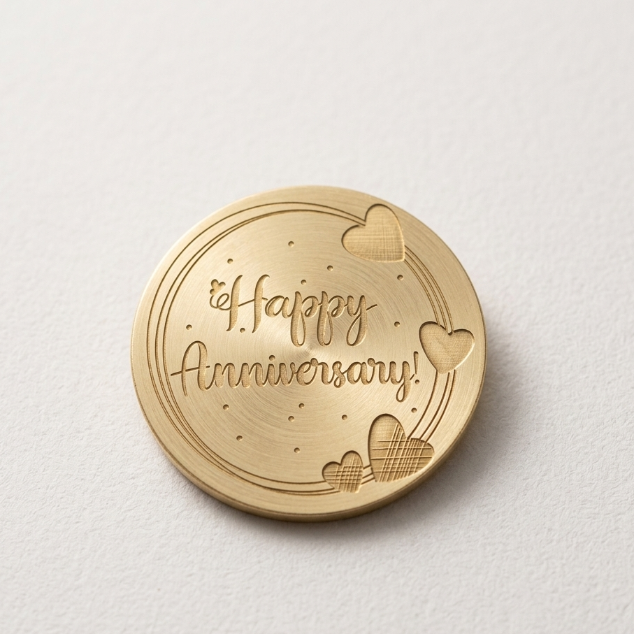 Happy anniversary coin topper Pack of 10