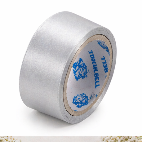 silver balloon ribbon (lenght approx 6.5 m breadht 2.2 cm)