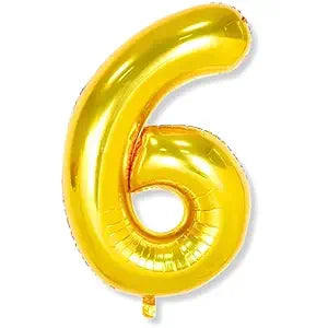 6 Number Foil Balloon Size - 14 inch