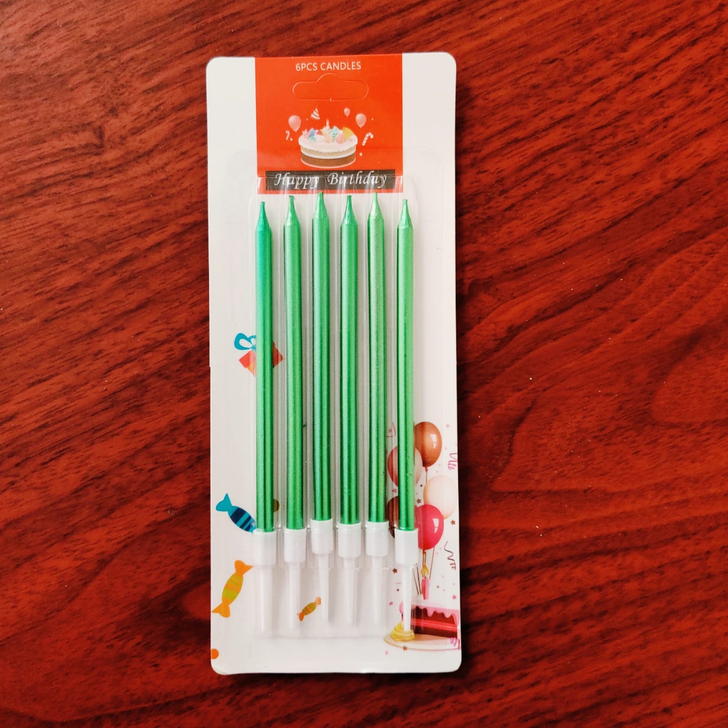 Green Candle Pack Of 6