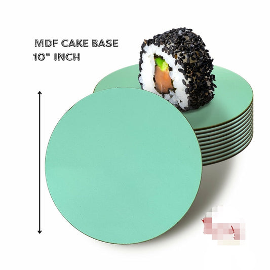 Mint green colour round baseboard 10 inch