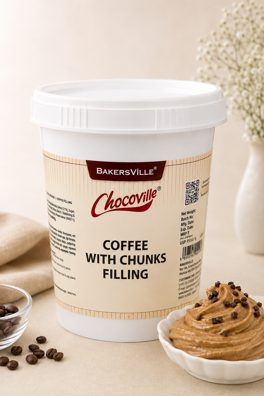 Bakersville Chocoville Coffee With Chunks Filling 1kg