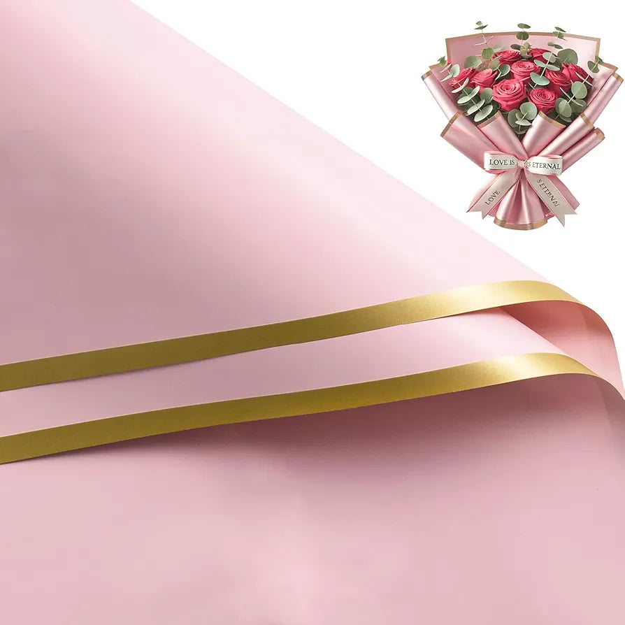 Flower Wrapping Baby Pink Paper Pack Of 5 Size - 22x21.5 inch