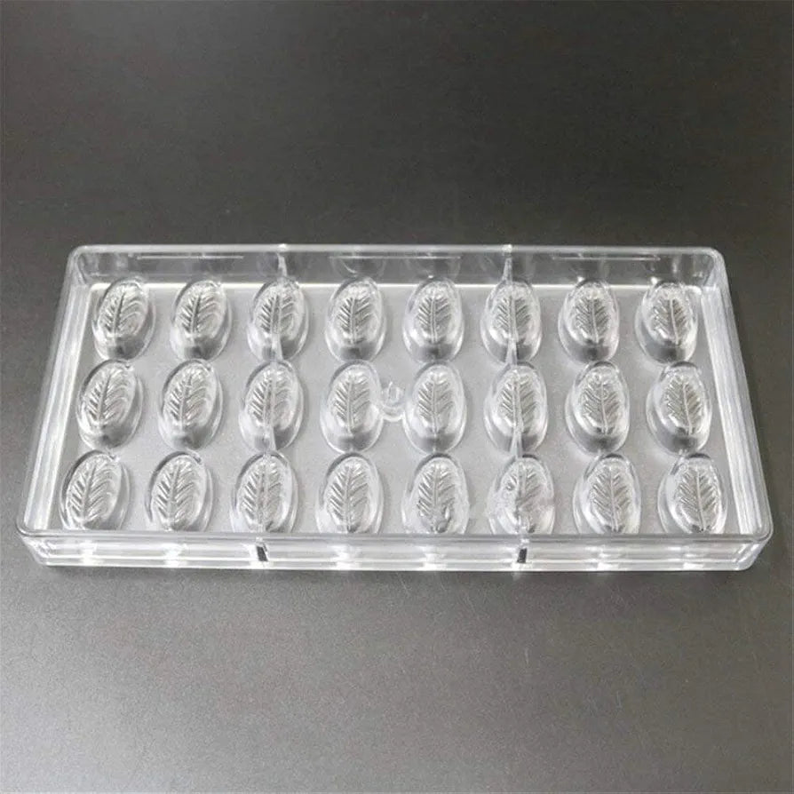 Small Leaves Shape Poly Carbonate Chocolate Mould 24 Cavity