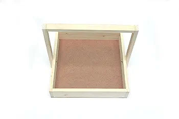 Square Stylish Wooden Hamper Tray Size 8x8x2 With Handle