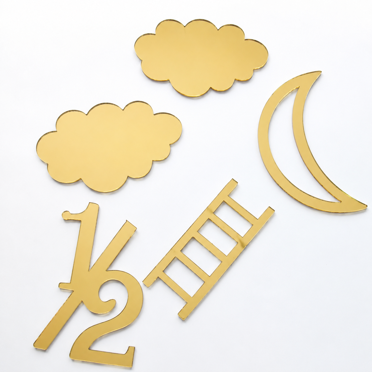 Half Birthday Acrylic Cake Topper set