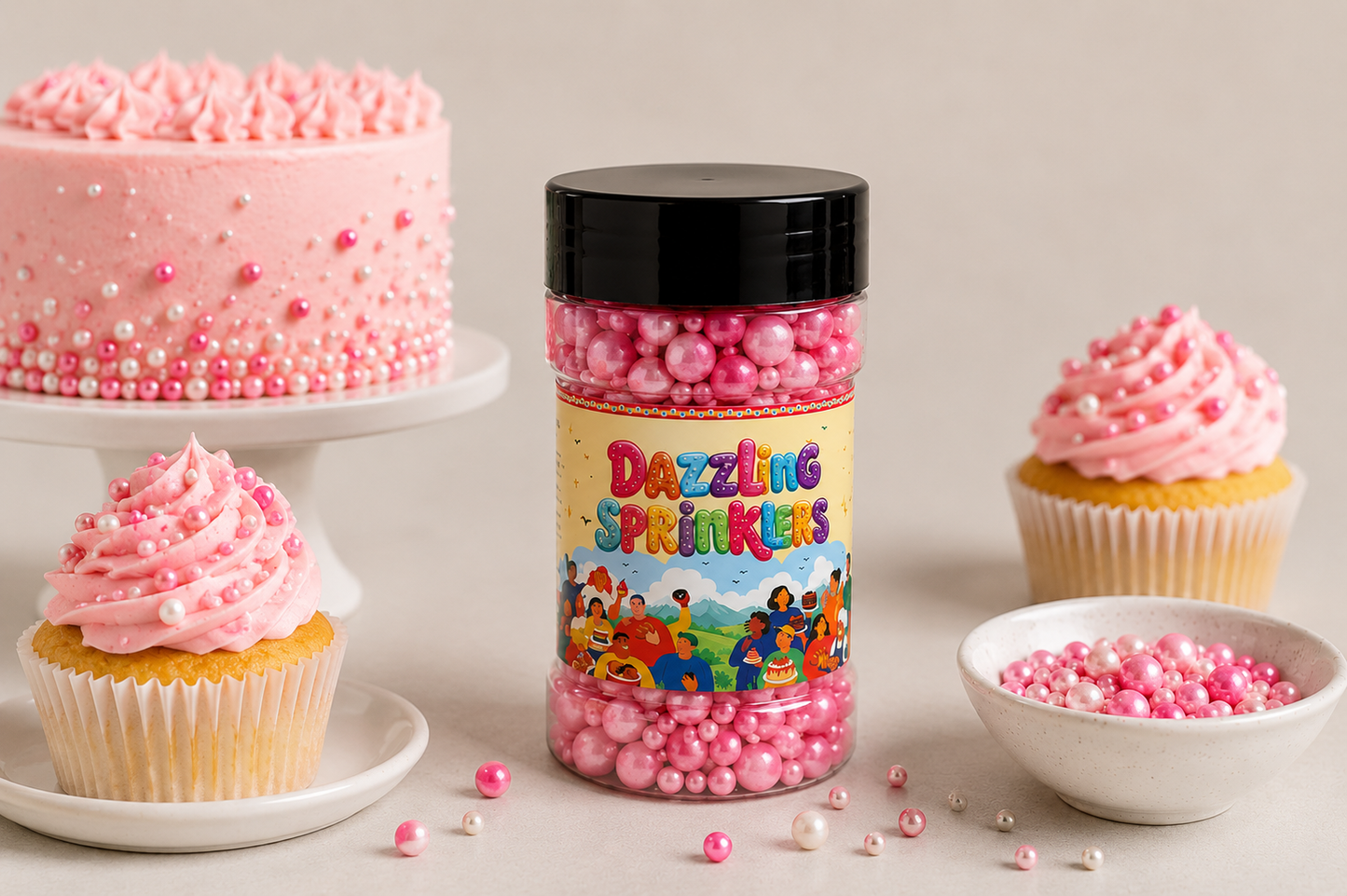Pankraft Pink Mix Pearl Dazzling Sprinkler 100gm