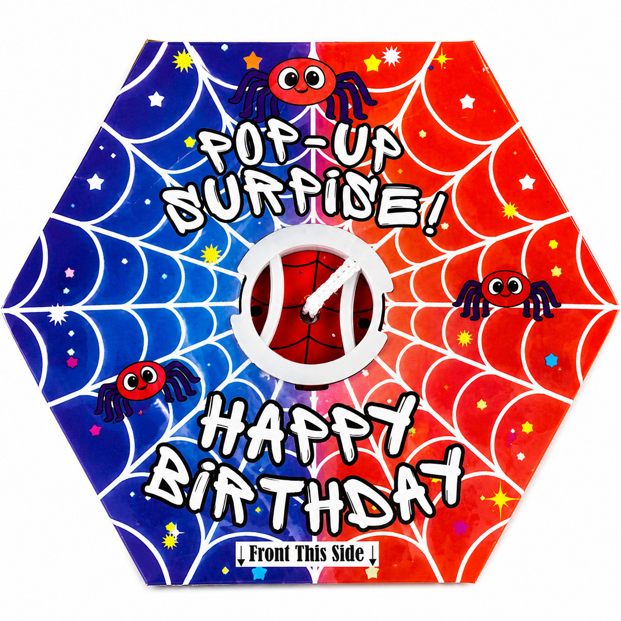 Spider Web Pop-Up Surprise Cake Decoration | Birthday Party Supplies