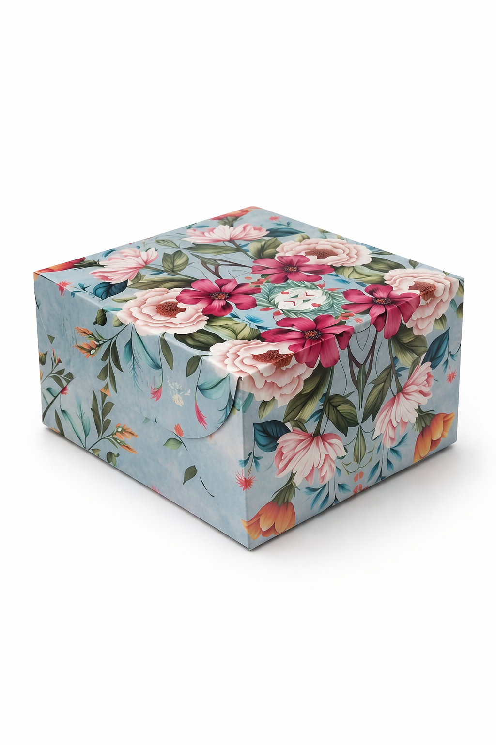 1 pound Printed Cake Box Size - 8x8x5 inch