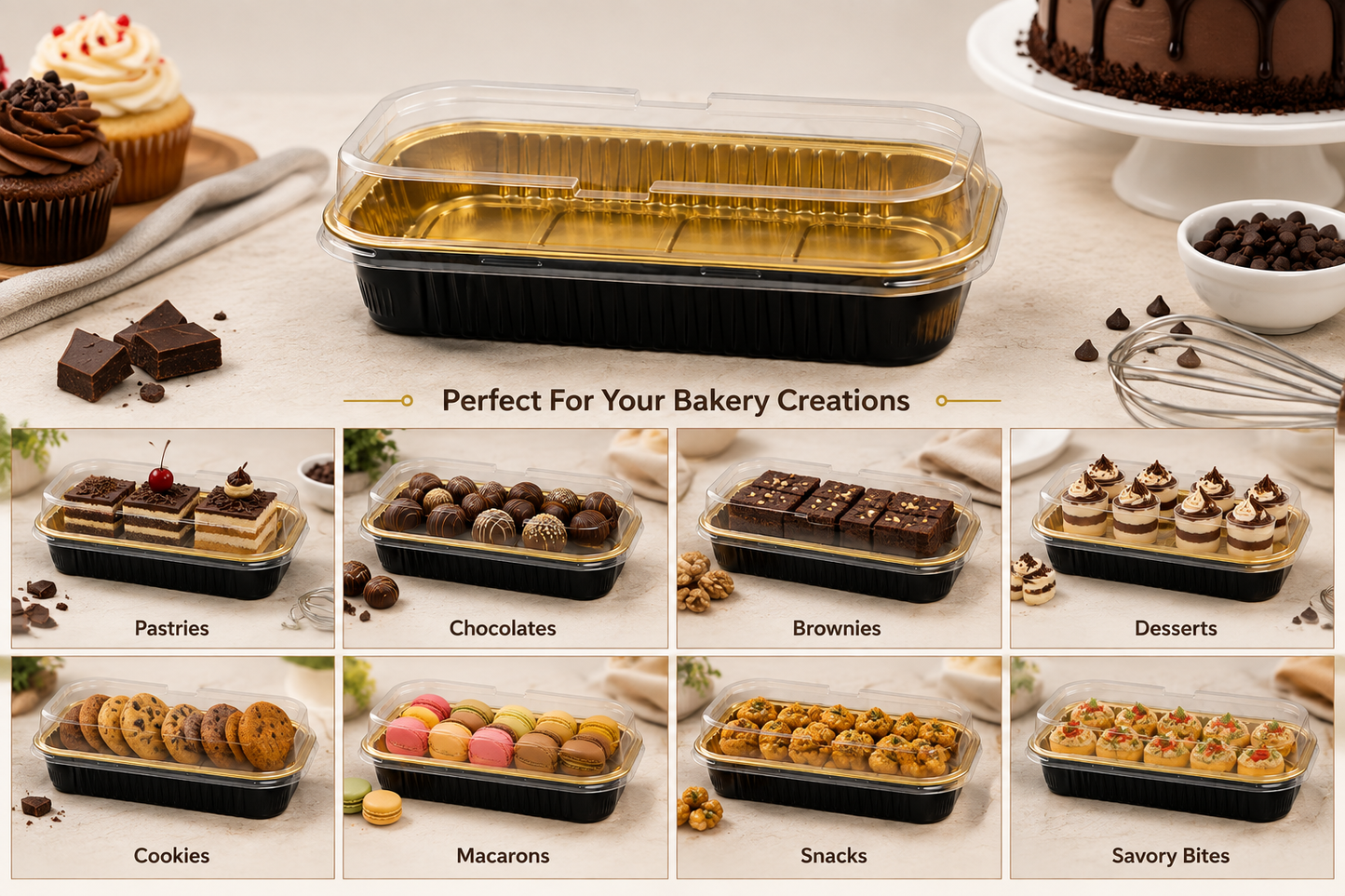Golden Foil Mini Loaf Baking Pans with Lids pack of10 size- 6.5/1.2 inch
