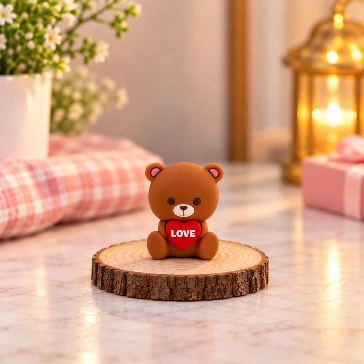 Cute Small Love Teddy Bear Toy For Cake Decoration