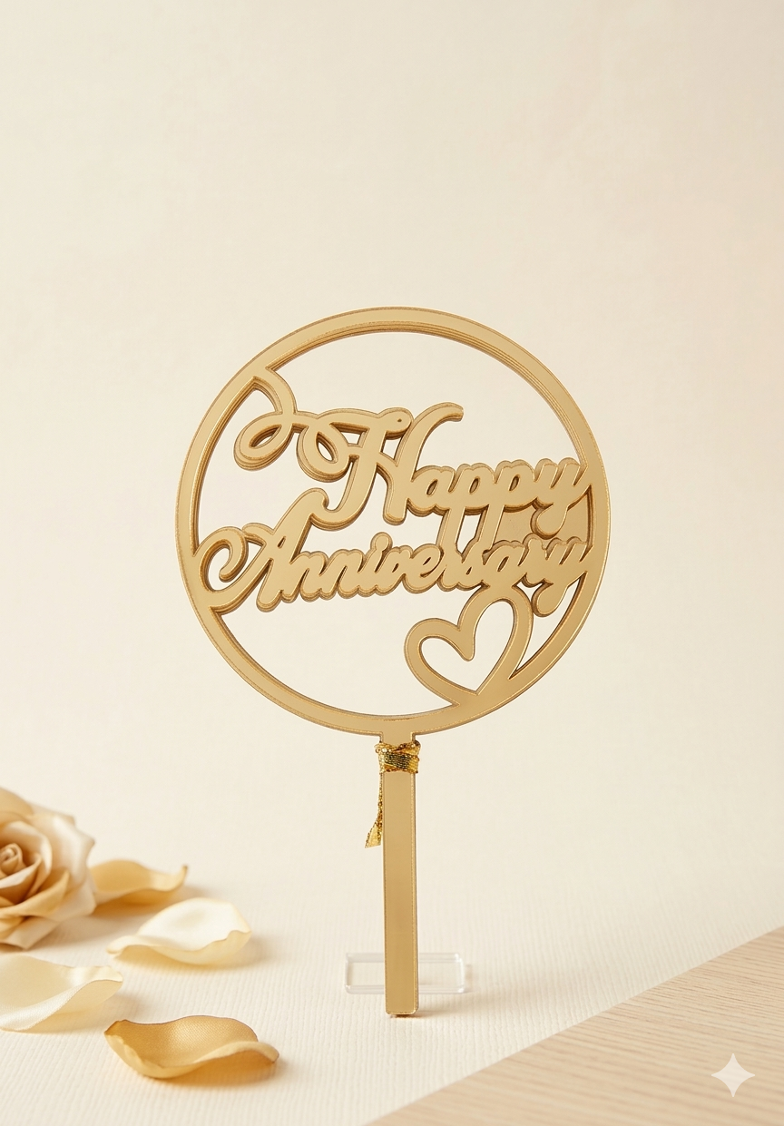 Happy Anniversary Acrylic Topper Pack of 10