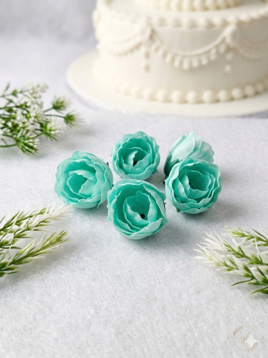 Teal Indian Mini Peony Flower