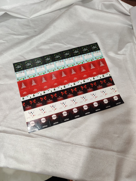 Christmas Sticker sheet  63 sticker in 1  Sheet