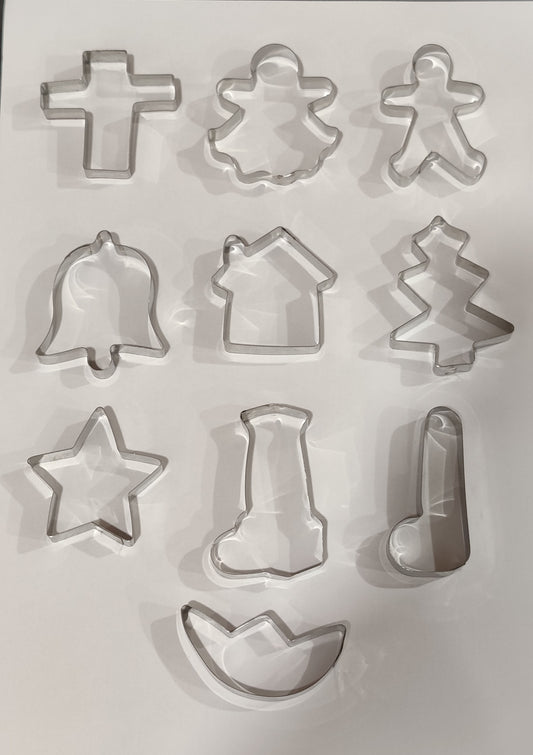 10PCS/Set Stainless Steel Christmas Cookie Cutters