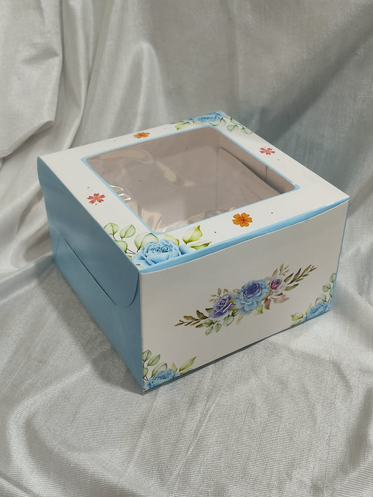 1 Pound  Window Cake Box Size - 8x8x5 Inch