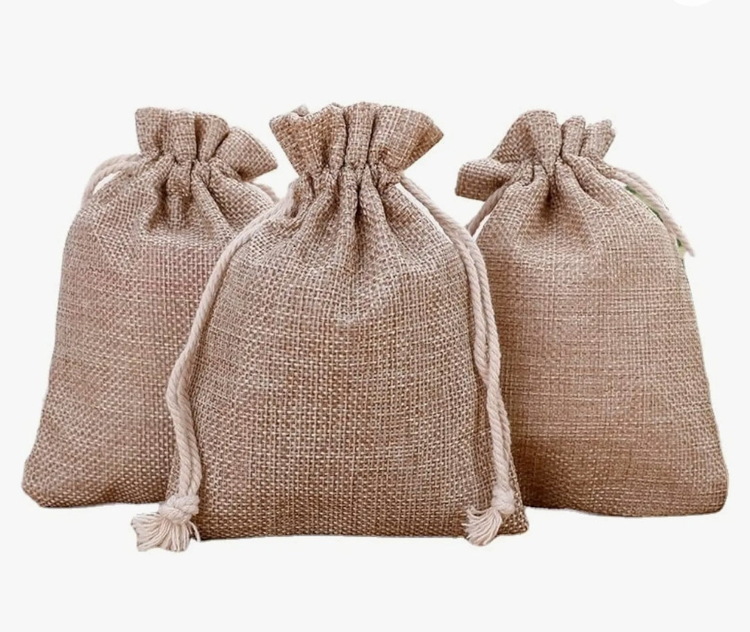 Jute potli bag pack of 10 size -5×7 inch