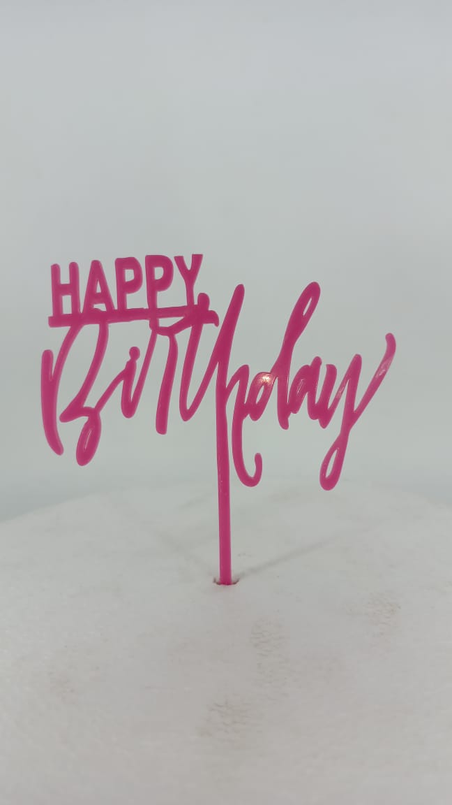 Acrylic Happy Birthday Cake Topper
