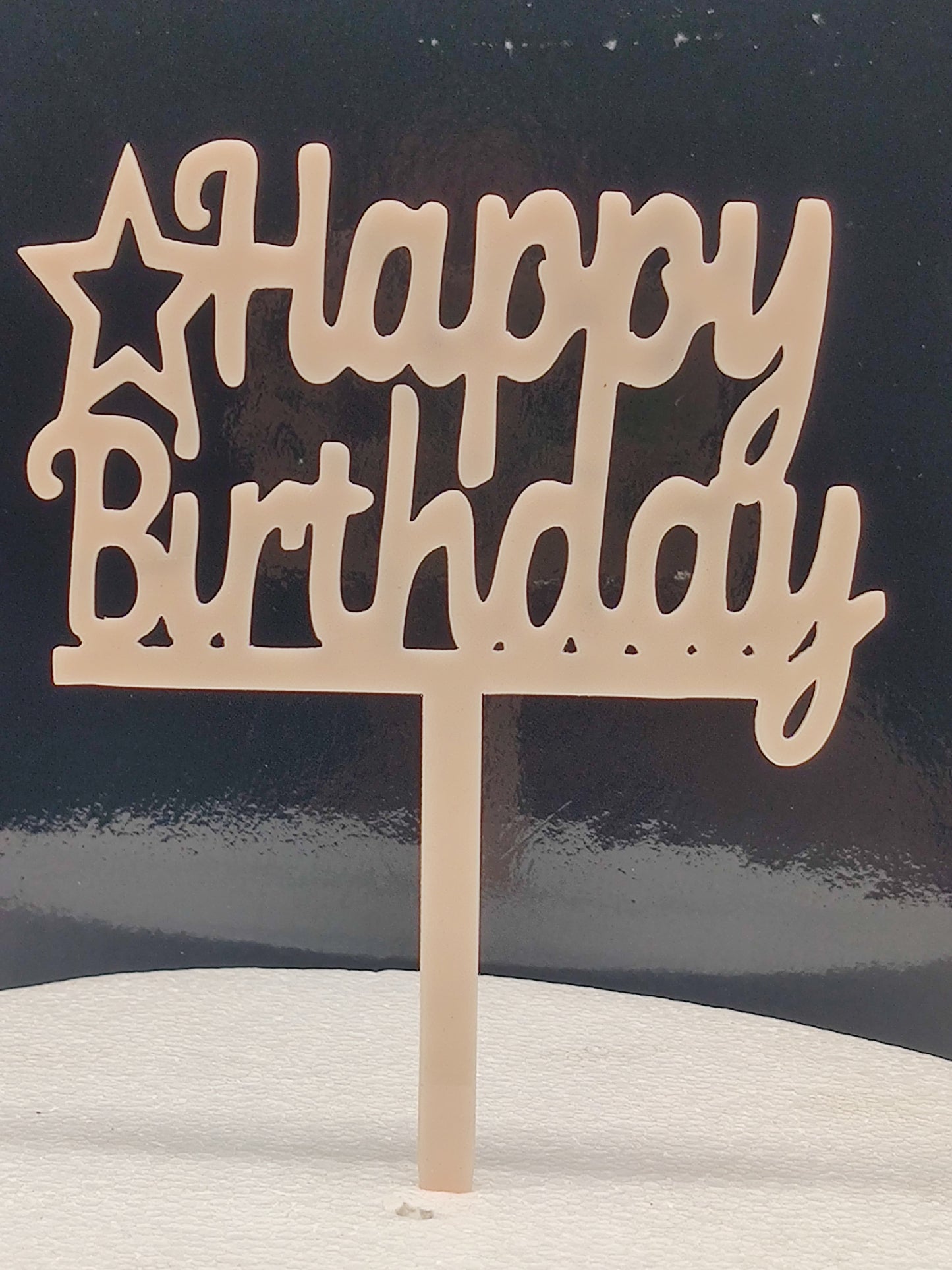 Acrylic Happy Birthday Cake Topper