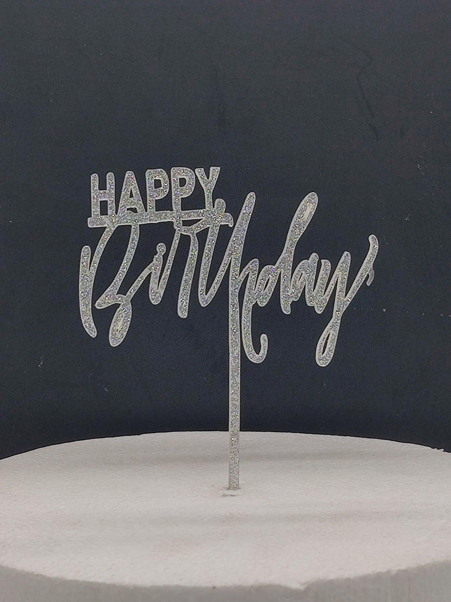 Acrylic Happy Birthday Cake Topper