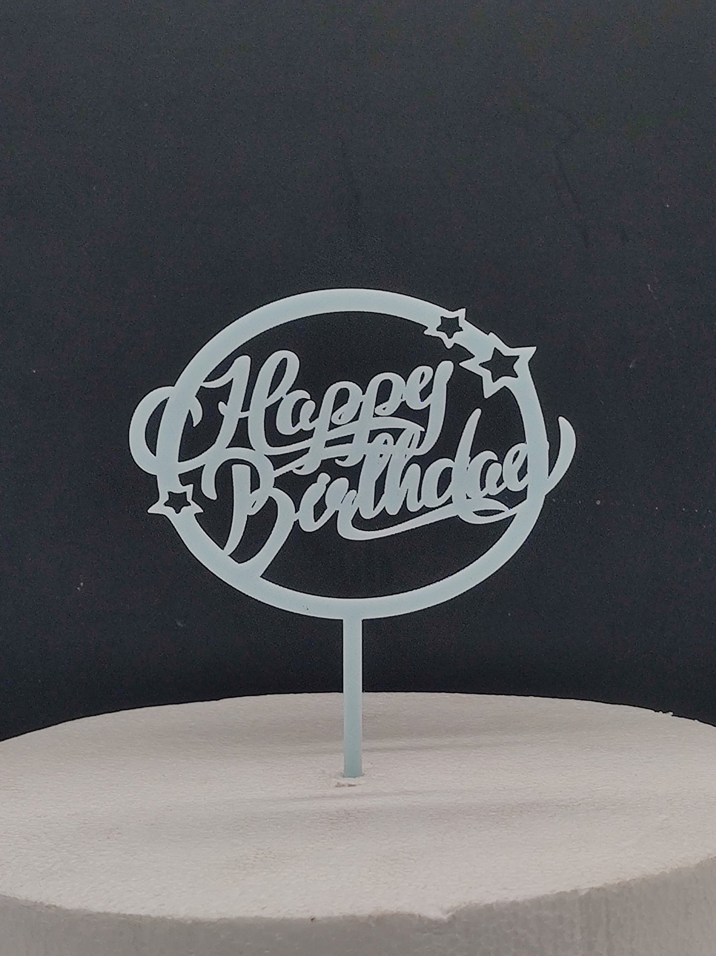 Acrylic Happy Birthday Cake Topper