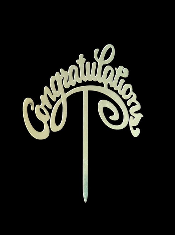 Economic Acrylic 5 inch Congratulations Topper Pack Of 5