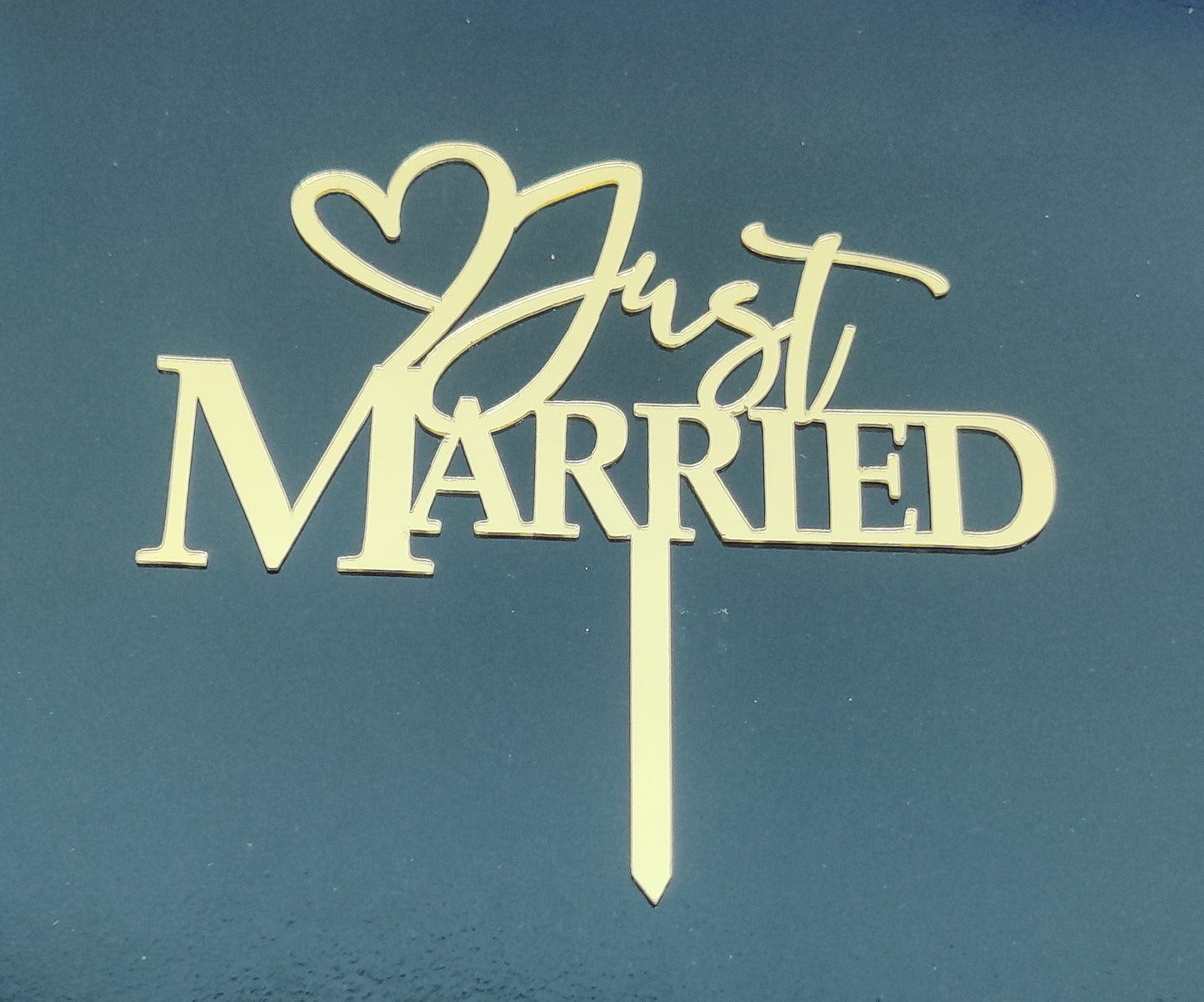 Just Married Acrylic Cake Topper