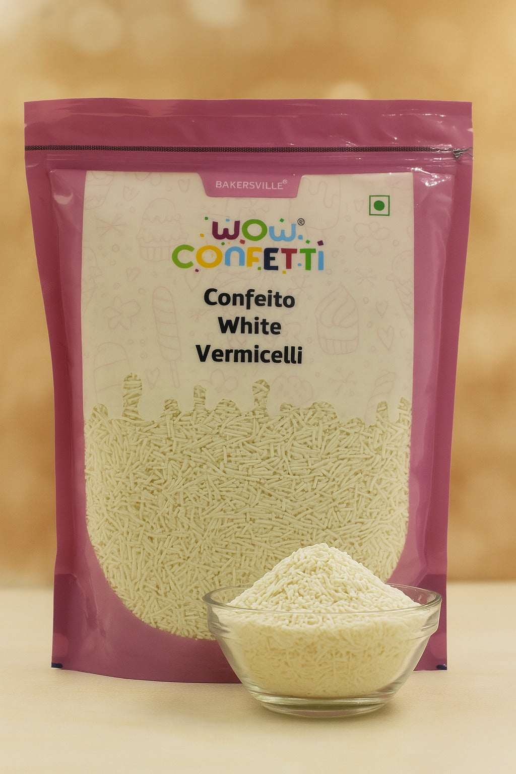 Wow Confetti White Vermicelli