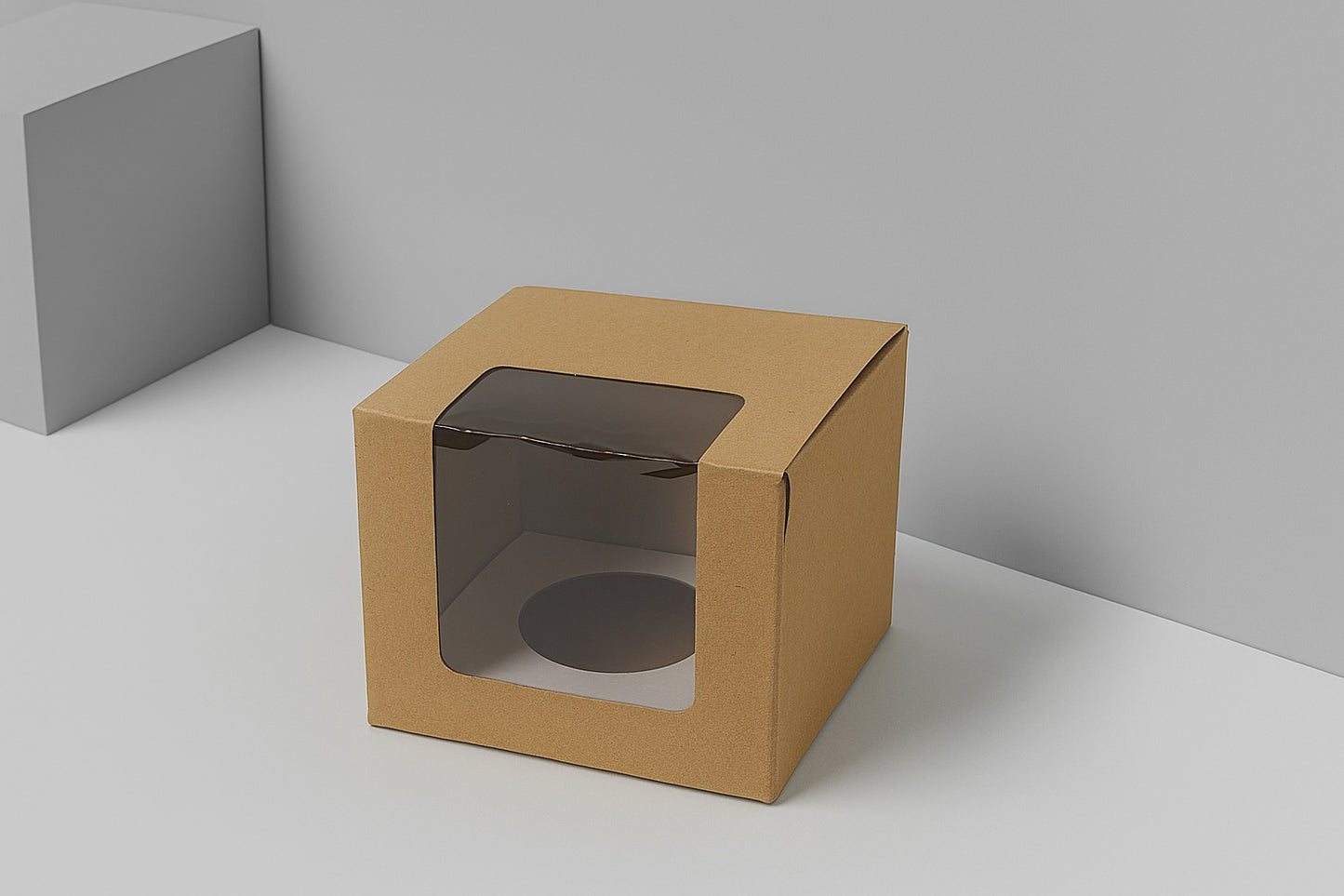 Kraft 1 pc Cupcake Window Box 4.25×4.25×4 inch