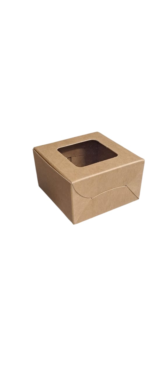 Kraft 1 Pc Brownie Box Size - 3×3×2 inch