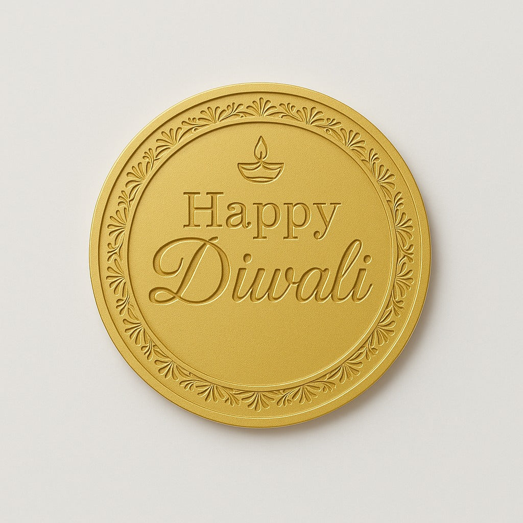 Happy Diwali Coin Pack Of 10 Size 2.5 inch