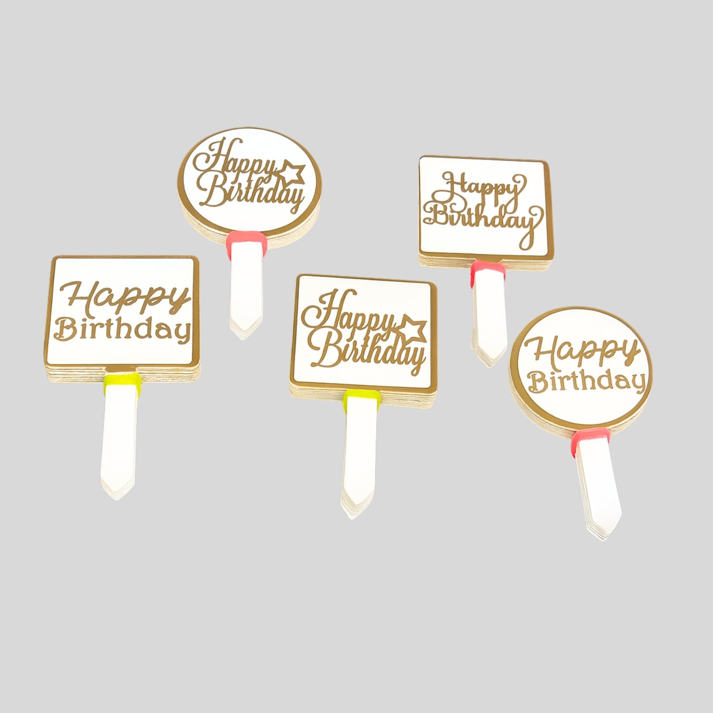 Happy Birthday paper topper pack of 100