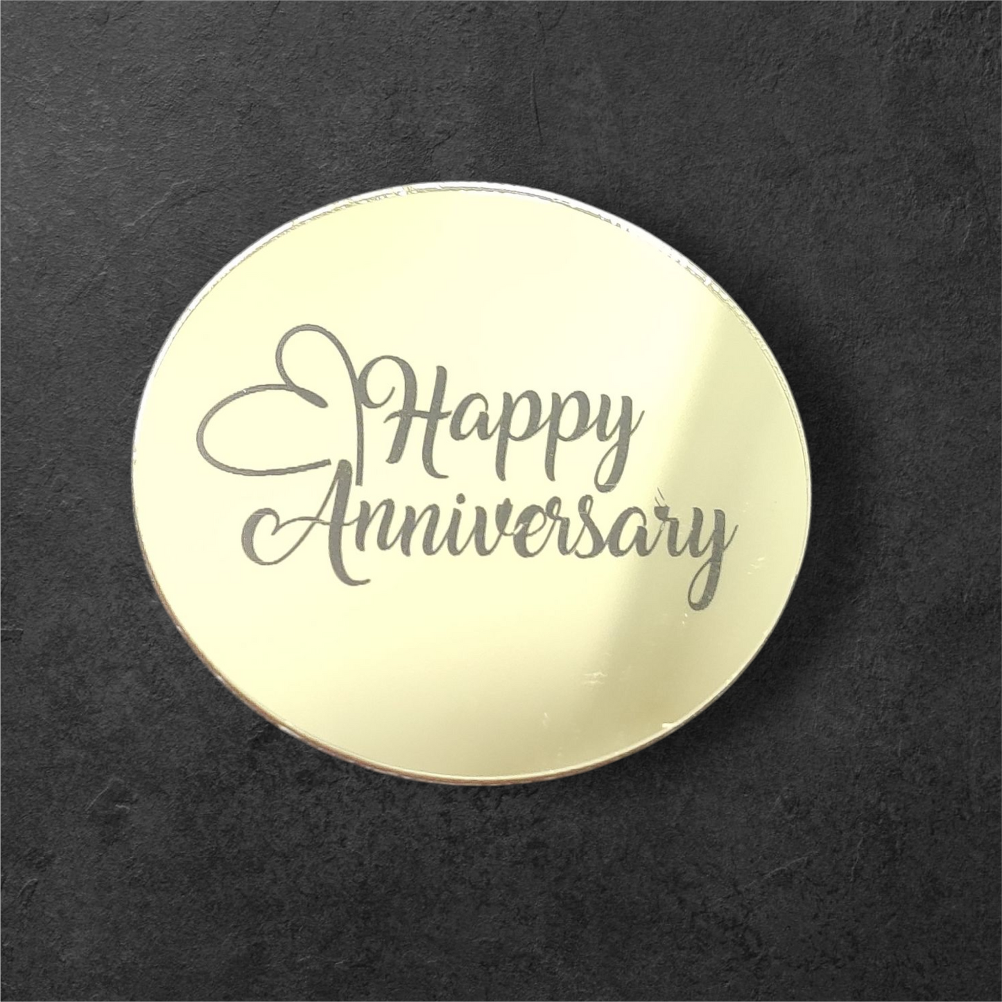 Happy Anniversary Coin Size 3 inch pack of 10