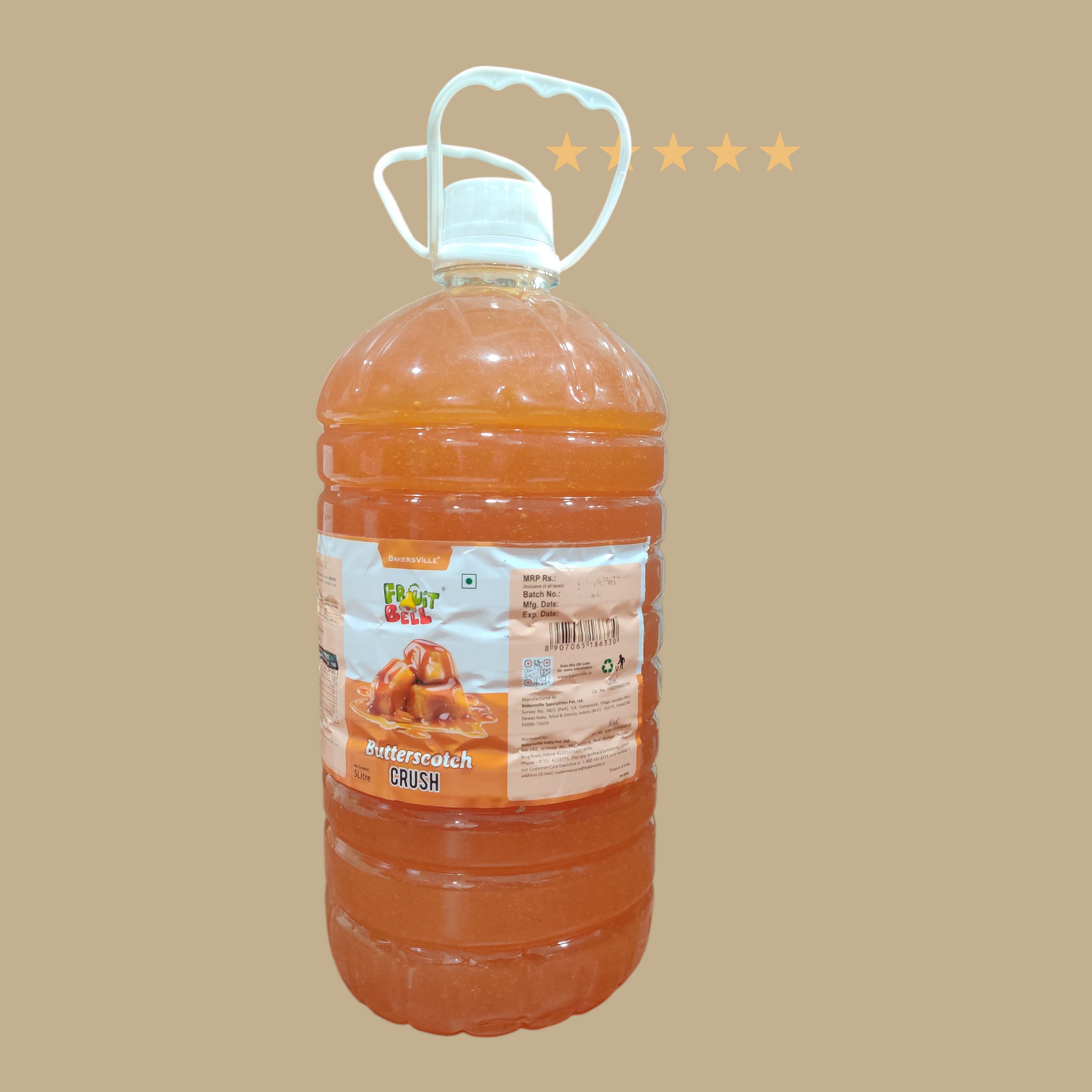 Bakersville Fruit Bell Butterscotch Crush 5 ltr