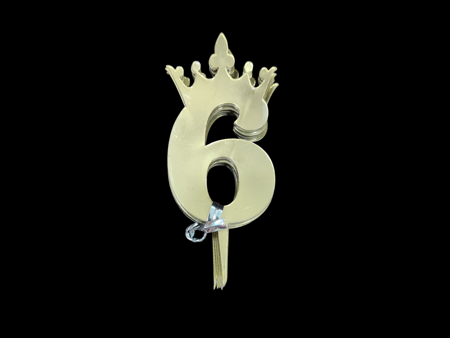 6 number Acrylic topper pack of 10 size 3 inch