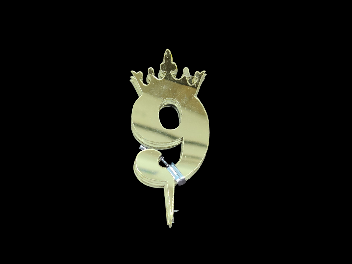 9 number Acrylic topper pack of 10 size 3 inch