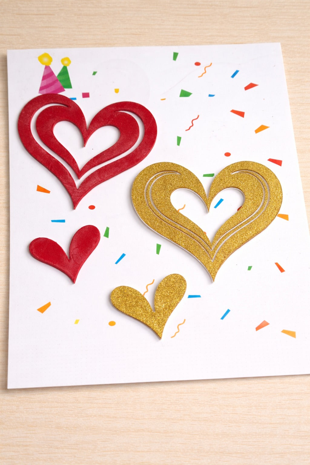 Heart Cutout Acrylic Cake Topper