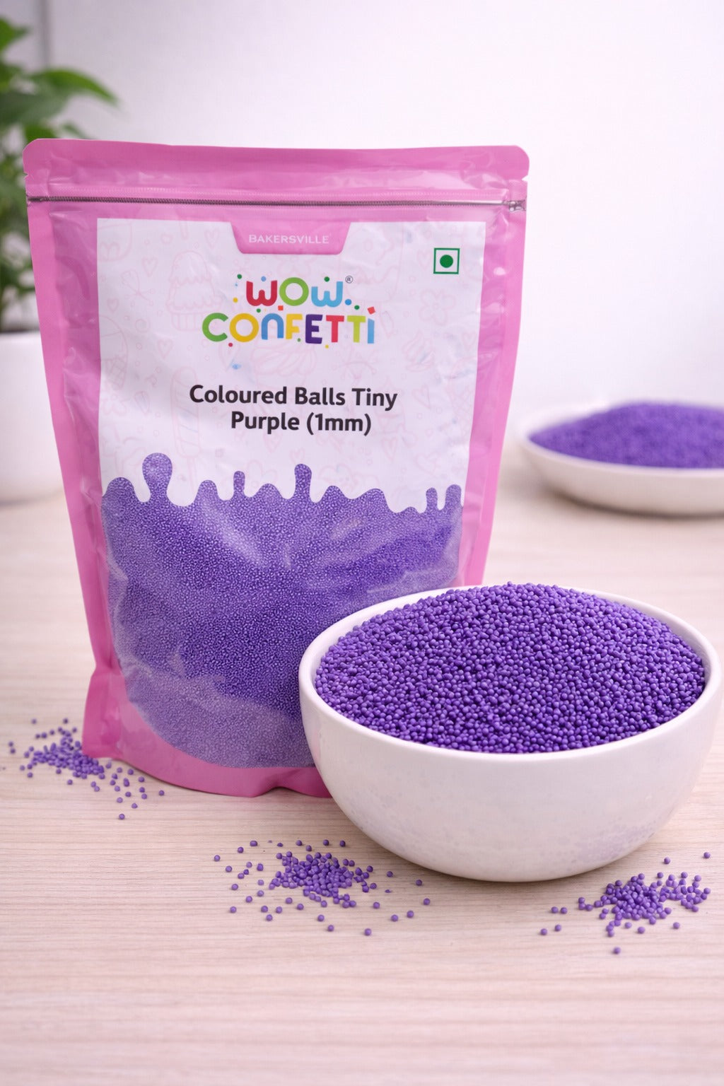 Wow confetti Coloured Balls Tiny Purple 1 mm