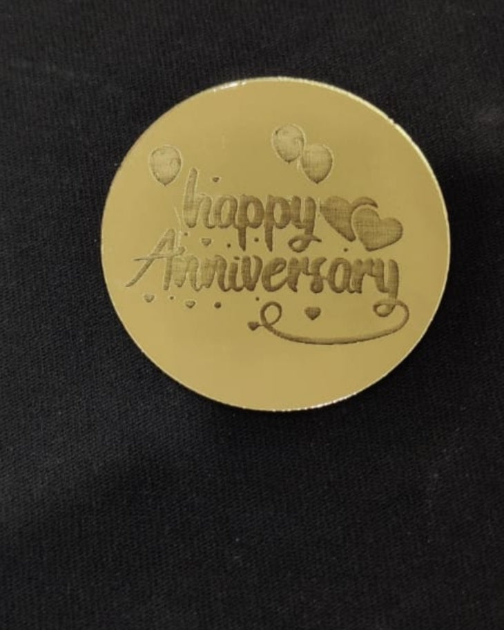 Happy Anniversary Acrylic Coin Topper Pack Of 10