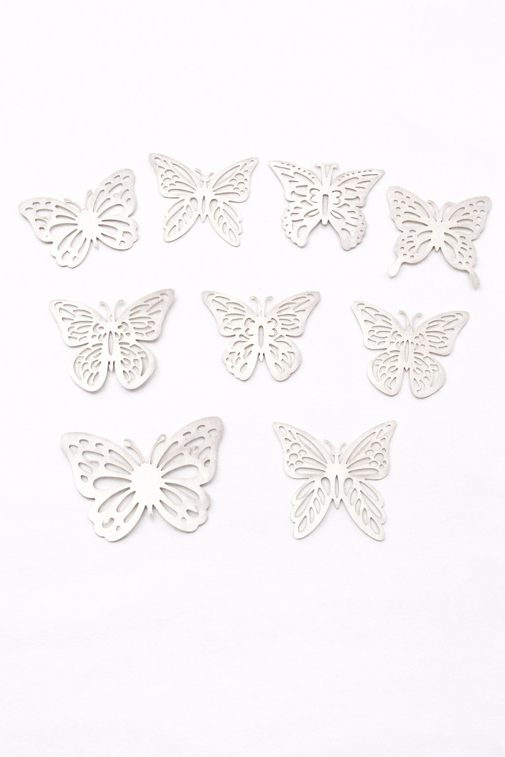 Laser Cut White Butterfly Pack Of 10