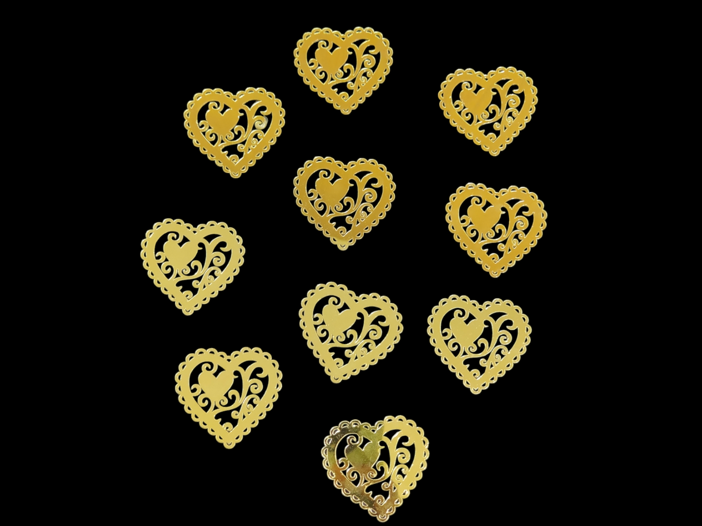 Acrylic Heart Topper Pack Of 10