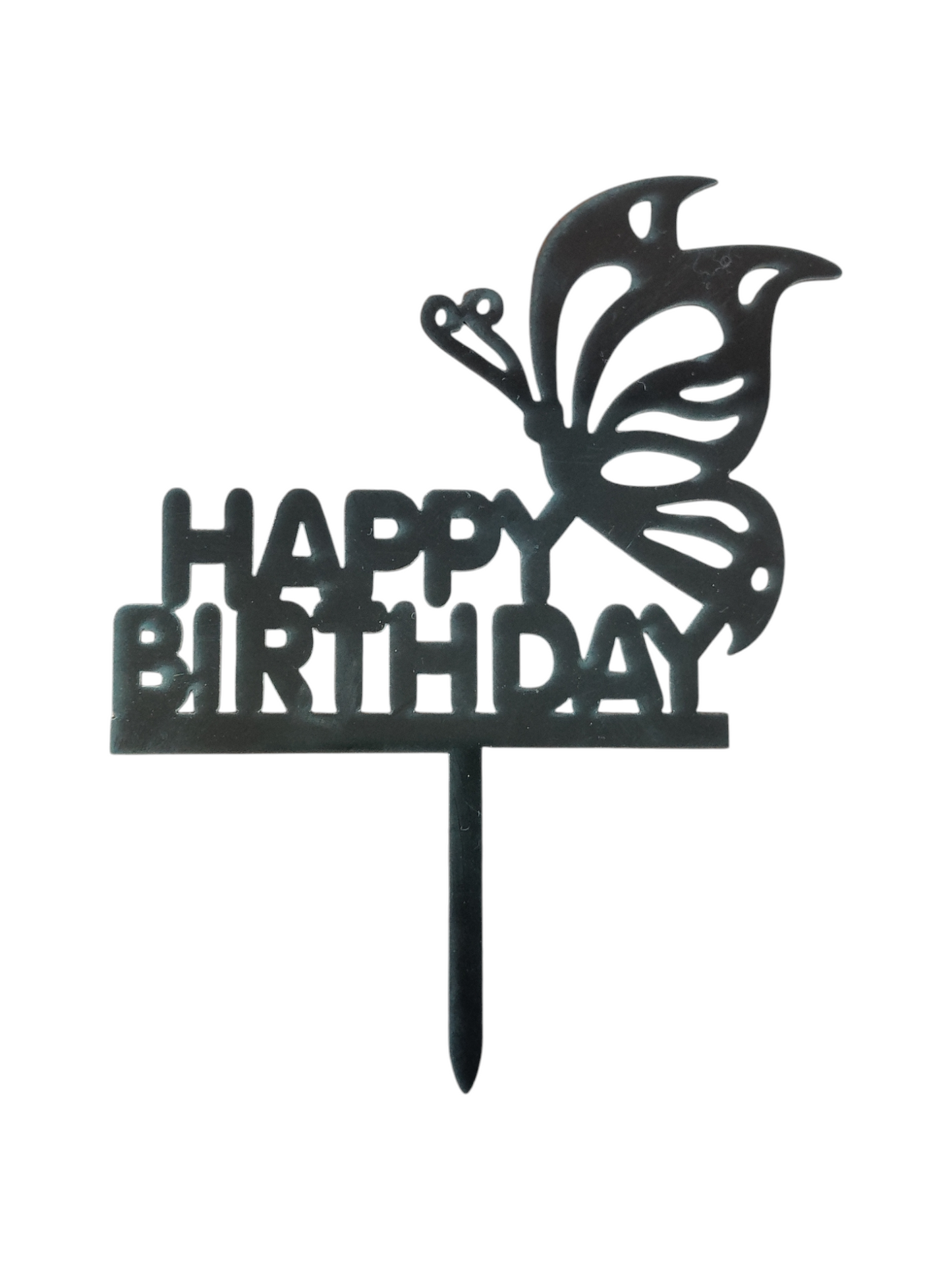 Happy Birthday Black Acrylic Topper RT00744