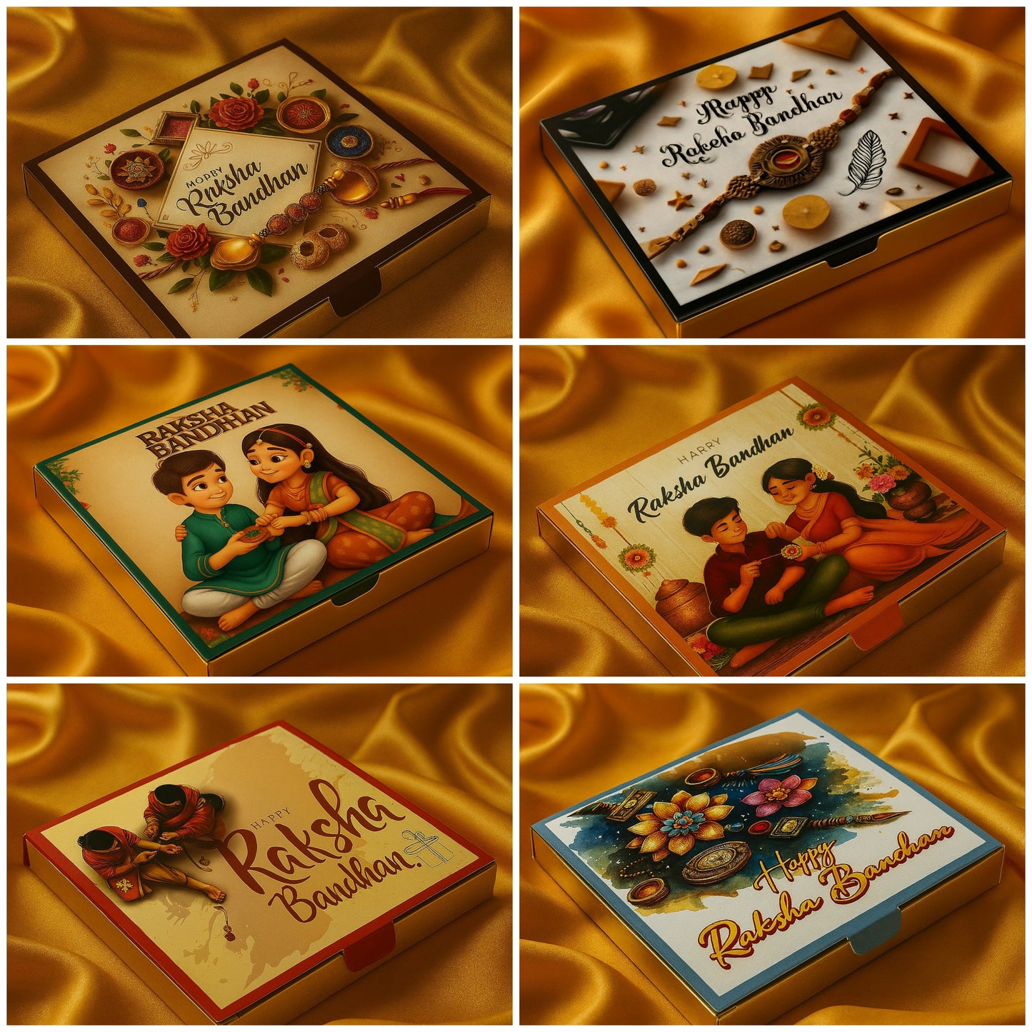 Rakhi Chocolate Box With Cavity Random Design